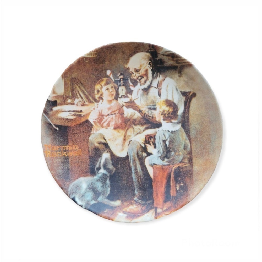 Norman Rockwell collectible plate Fine China Toymaker collectible vintage retro